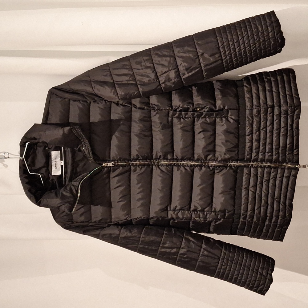 Hawke &Co black down puffer coat size medium